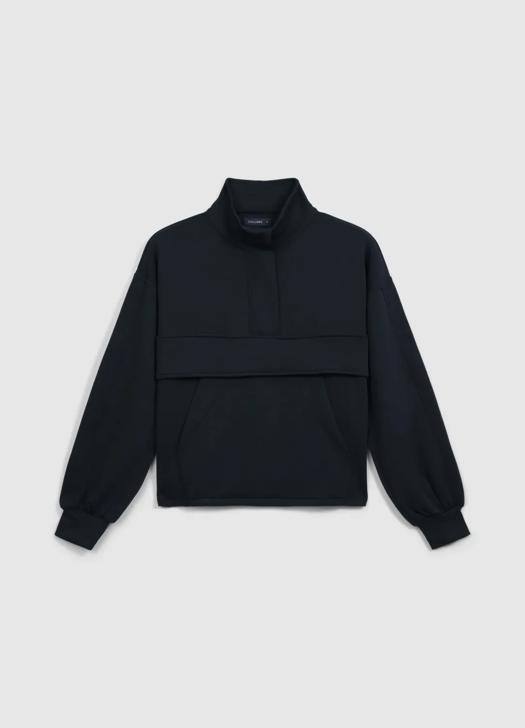 Calliope Sweat femme col montant poche kangourou