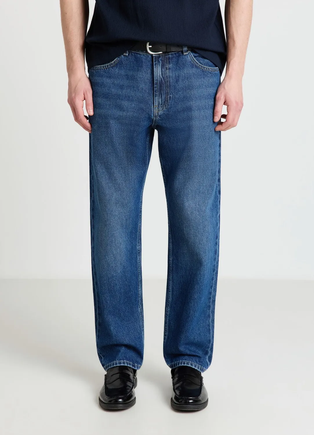 Calliope jean relaxed homme coupe droite délavé