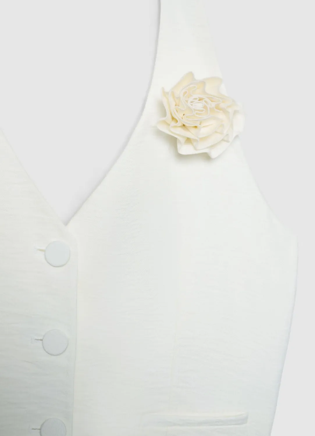 Calliope gilet halter femme fleur coupe tailleur