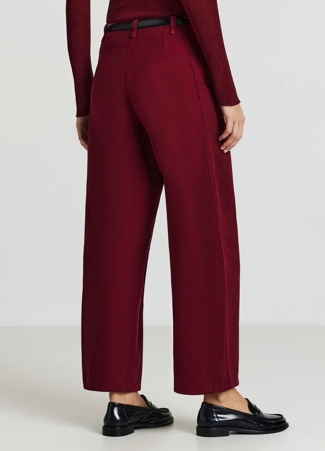 Calliope Pantalon balloon femme taille haute long