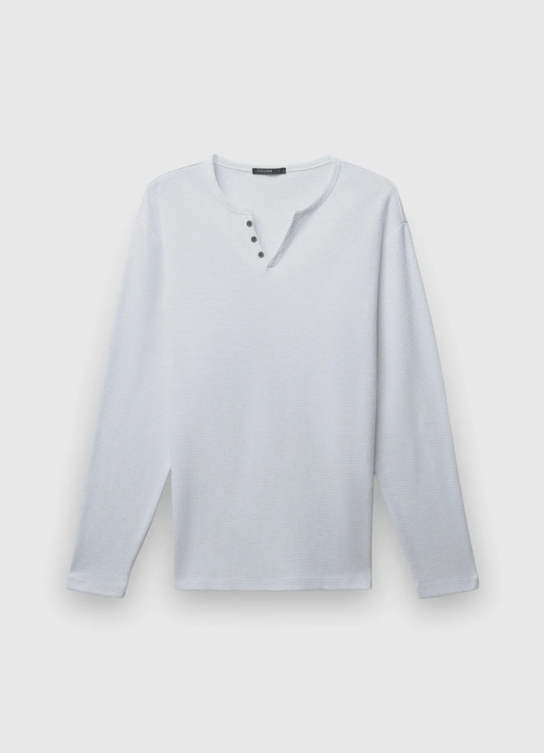 Calliope t-shirt homme manches longues col tunisien