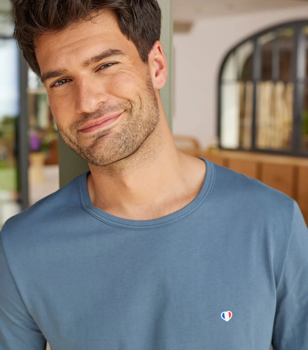 Cocorico Iconique T-shirt homme azur coton