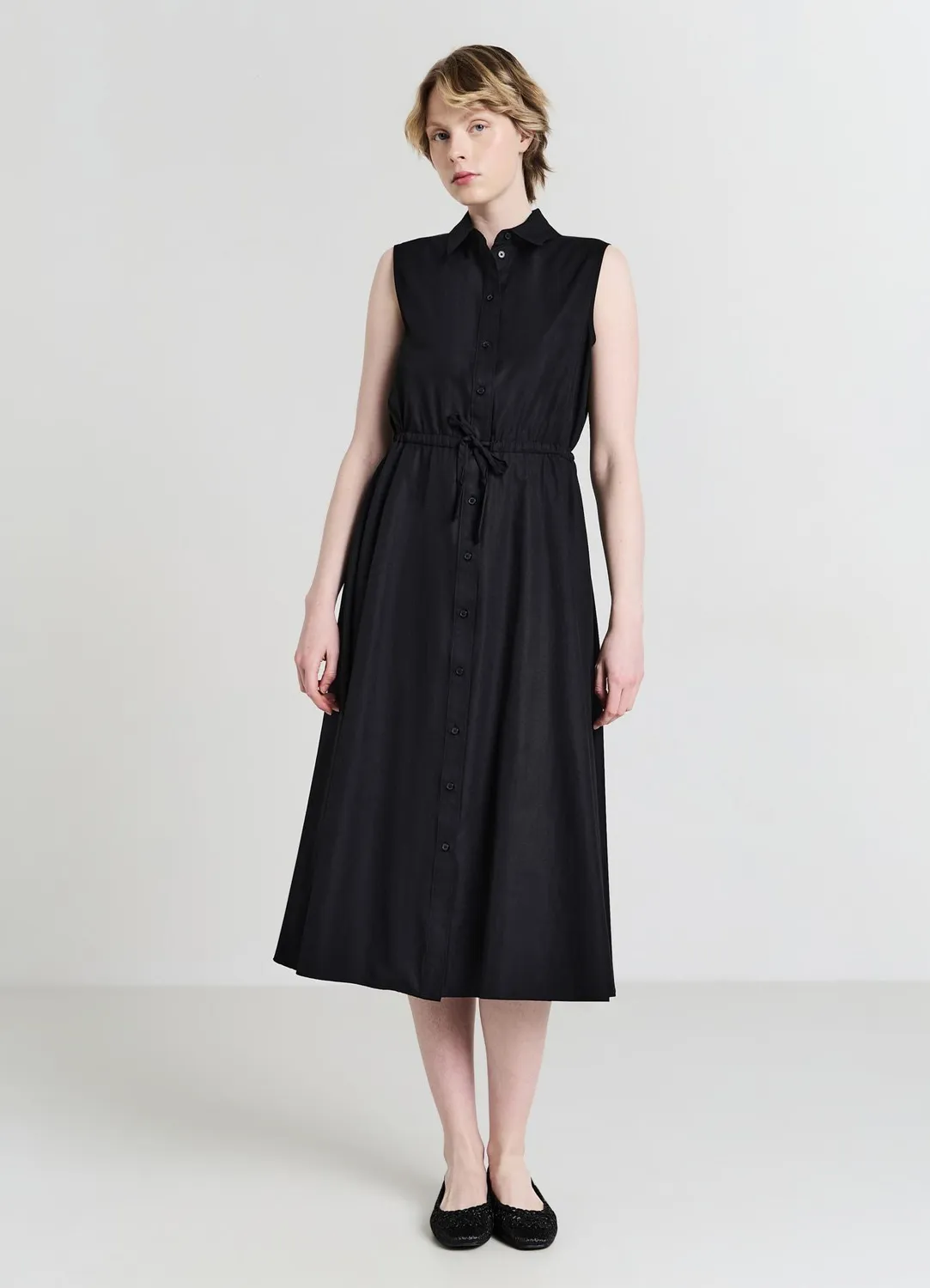 Calliope robe longue femme chemise sans manches