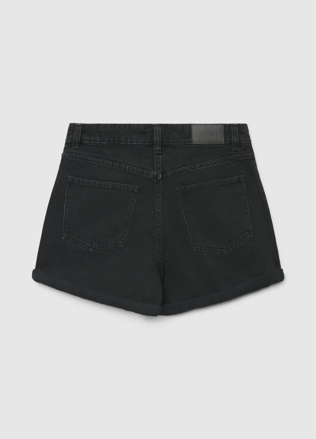 Calliope short denim femme mom fit revers