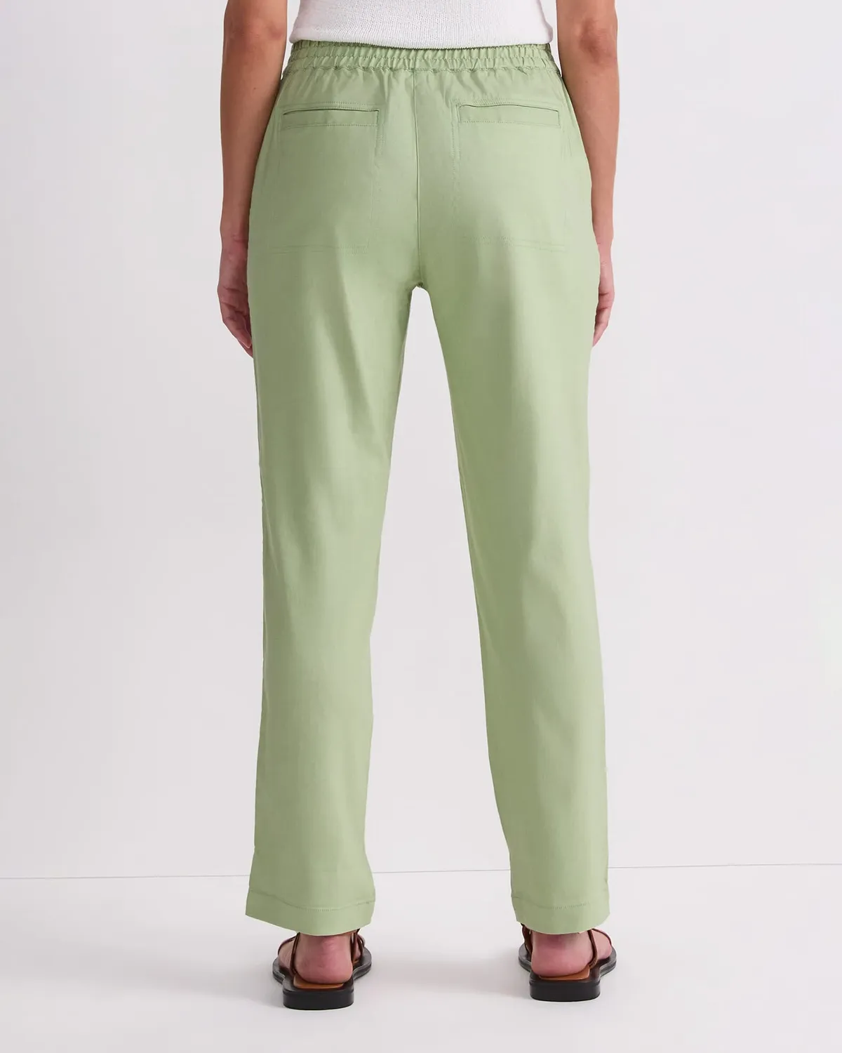Sportscraft Rosa pantalon lin stretch taille cordon
