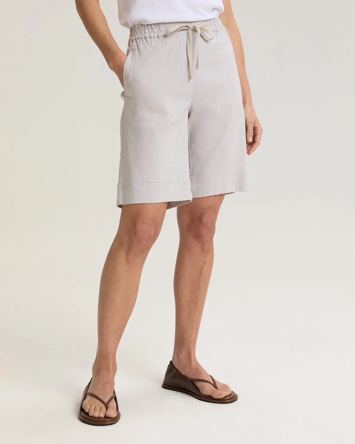 Sportscraft Rosa short lin mélangé poches
