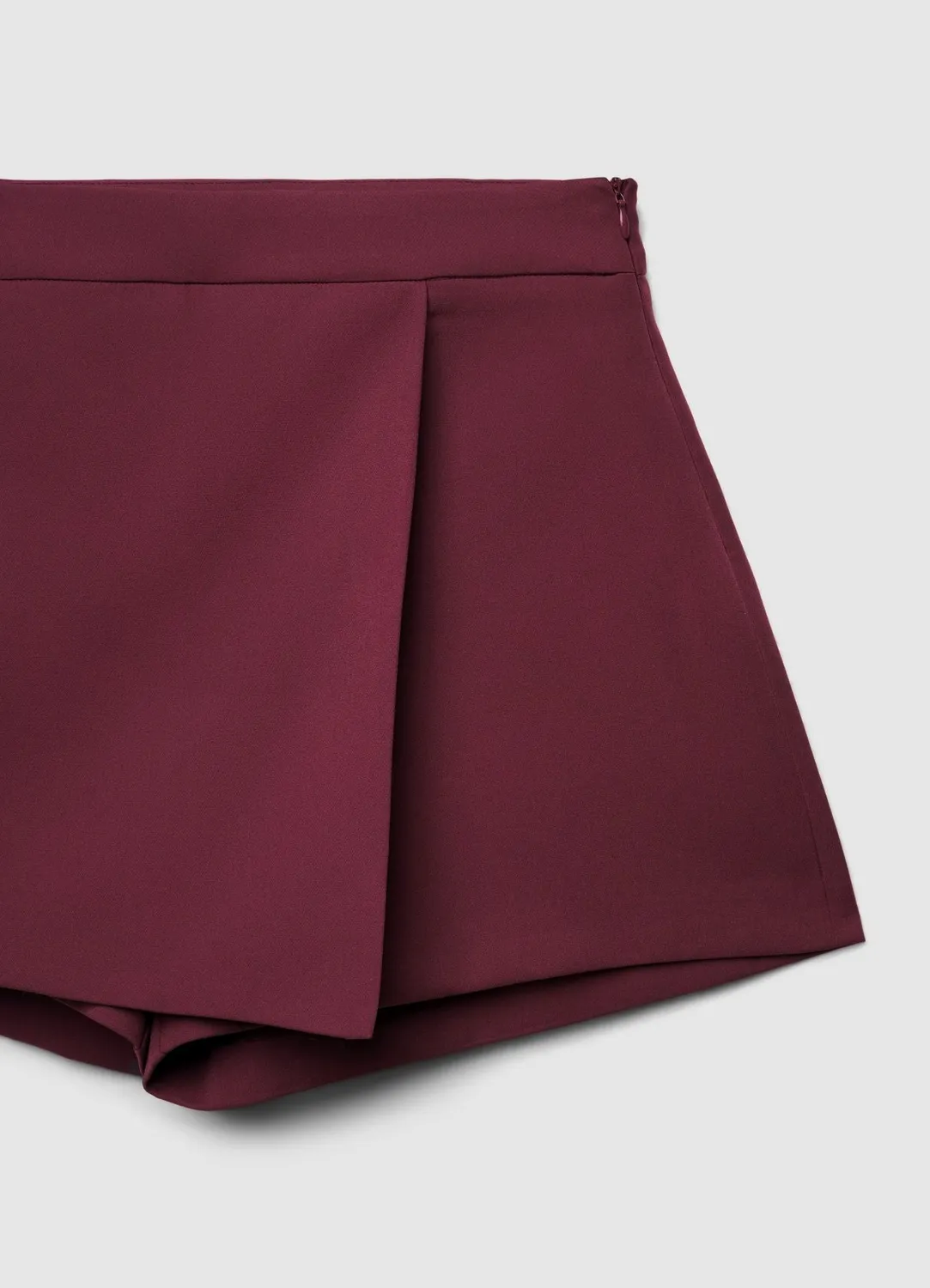 Calliope jupe-short panneau frontal femme zip