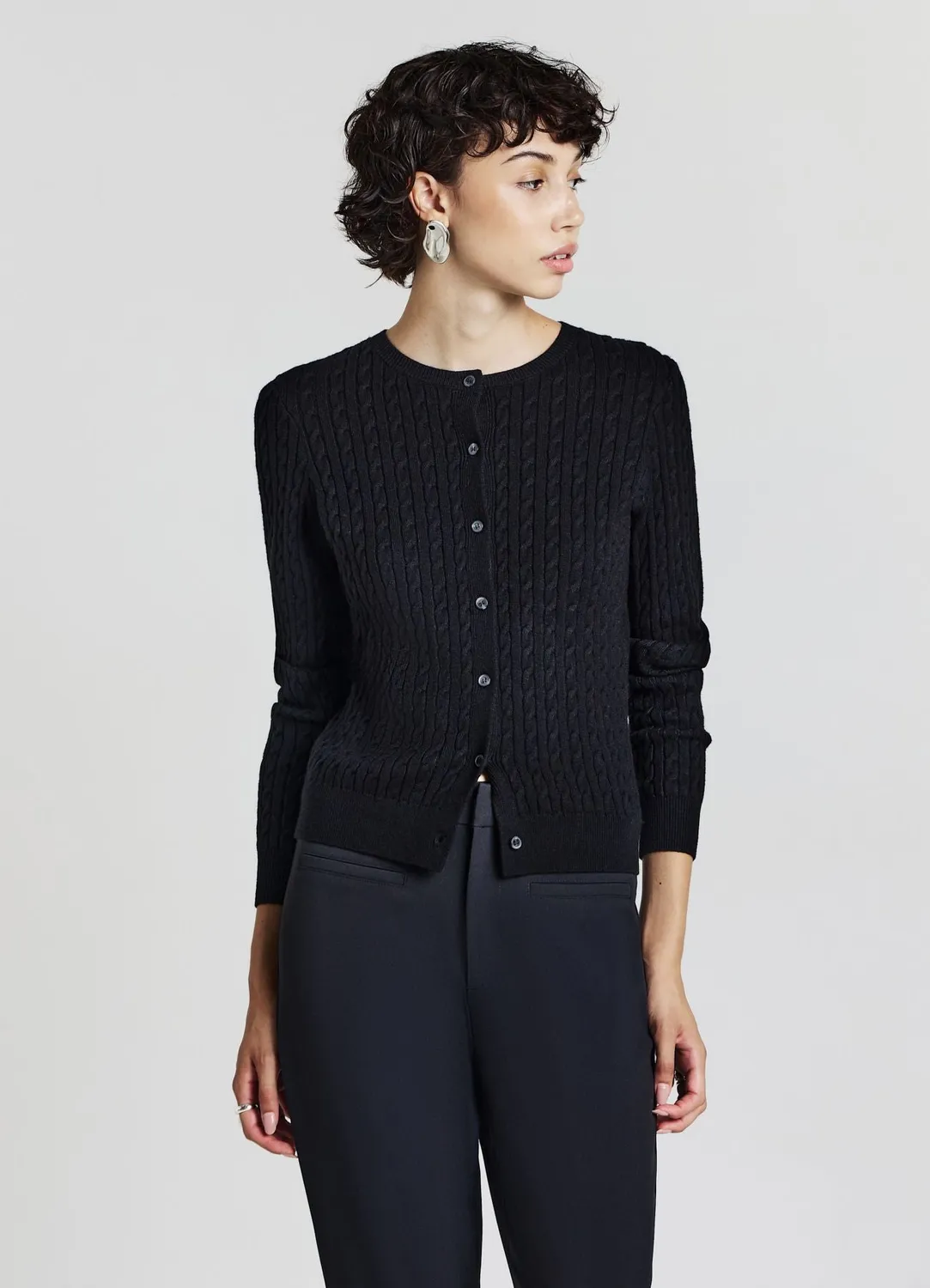 Calliope Cardigan gilet torsades à boutons femme