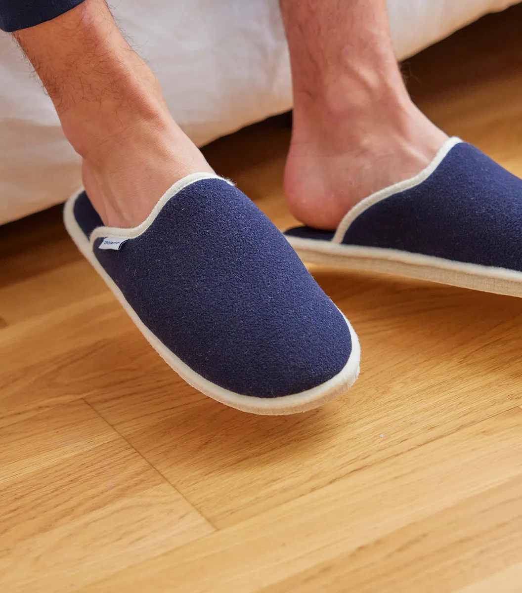 Cocorico Mules Homme Marine chaussons laine taille 42