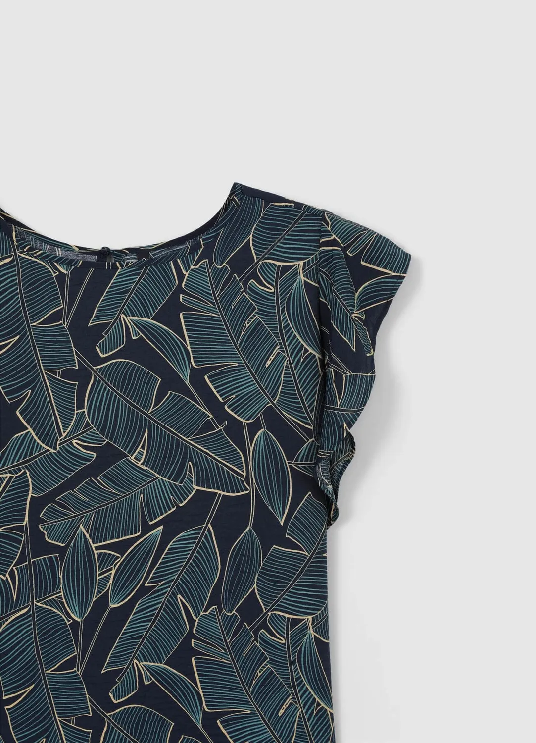 Calliope blouse volants femme motif feuillage