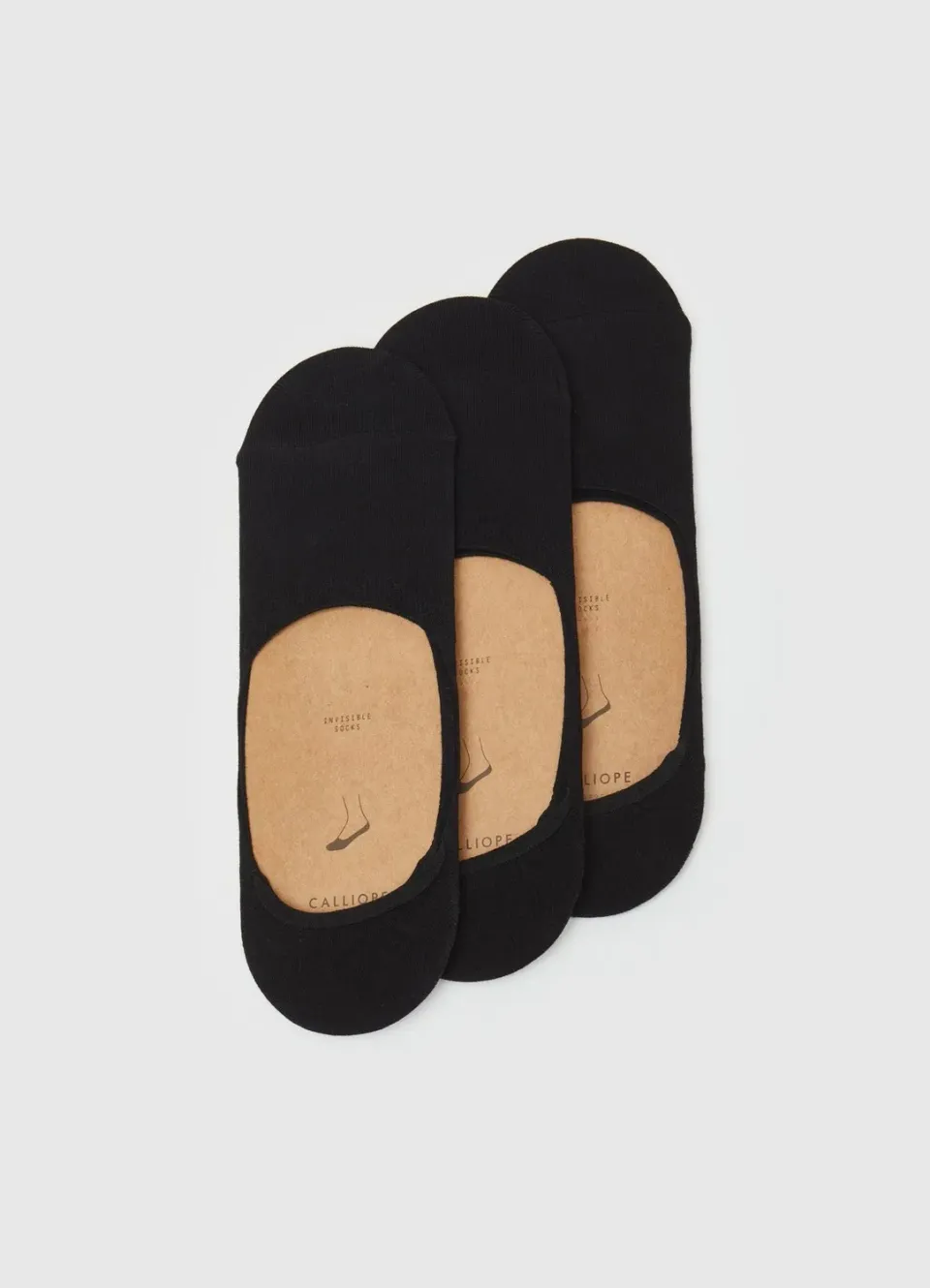 Calliope lot 3 chaussettes invisibles homme uni