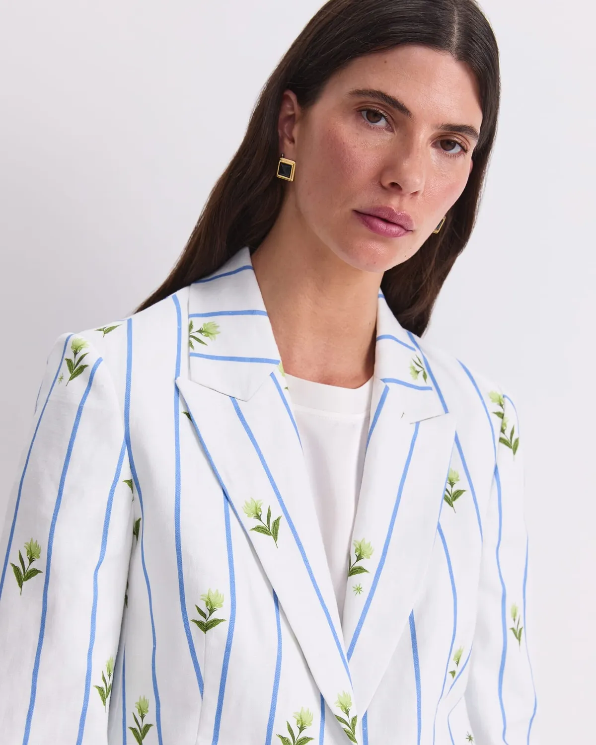 Sportscraft Hampton Stripe Blazer lin rayé femme