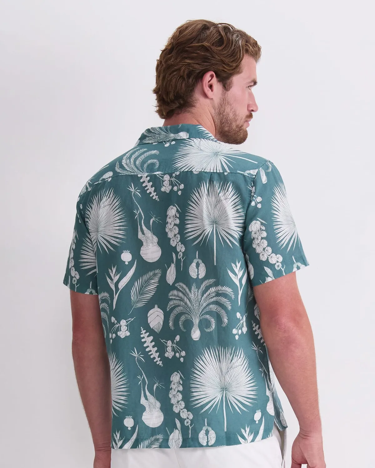 Sportscraft Silas chemise homme resort lin-coton floral