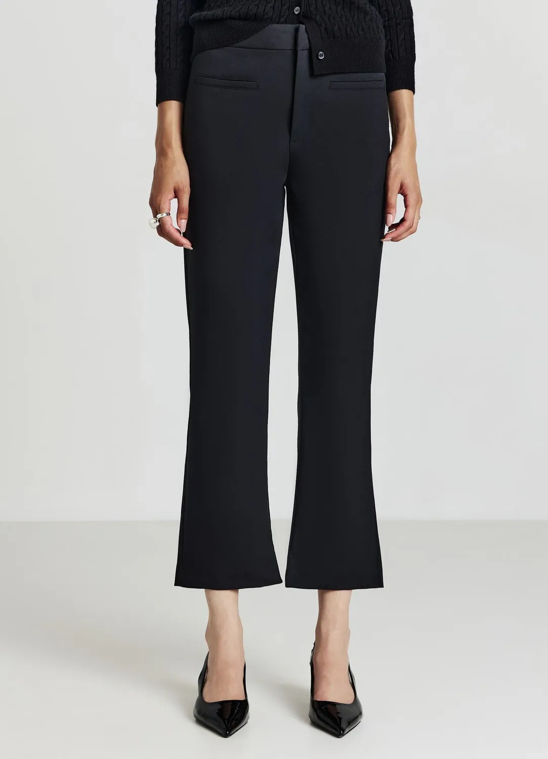 Calliope pantalon flare femme évasé mini taille haute