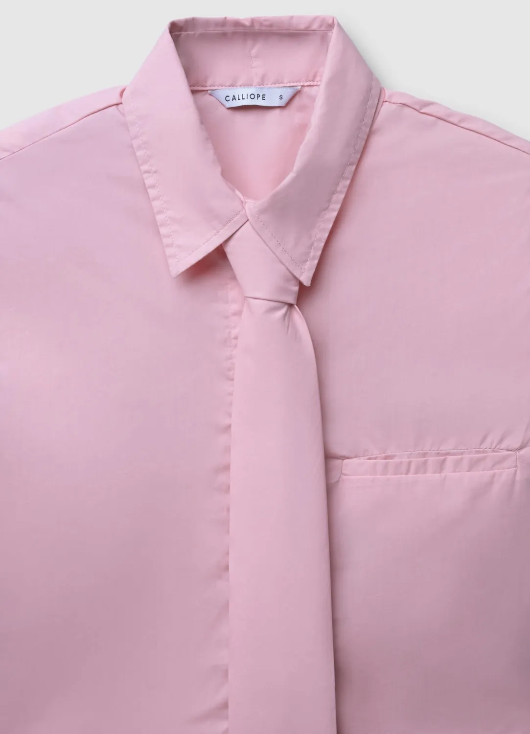 Calliope chemise crop coton à cravate femme