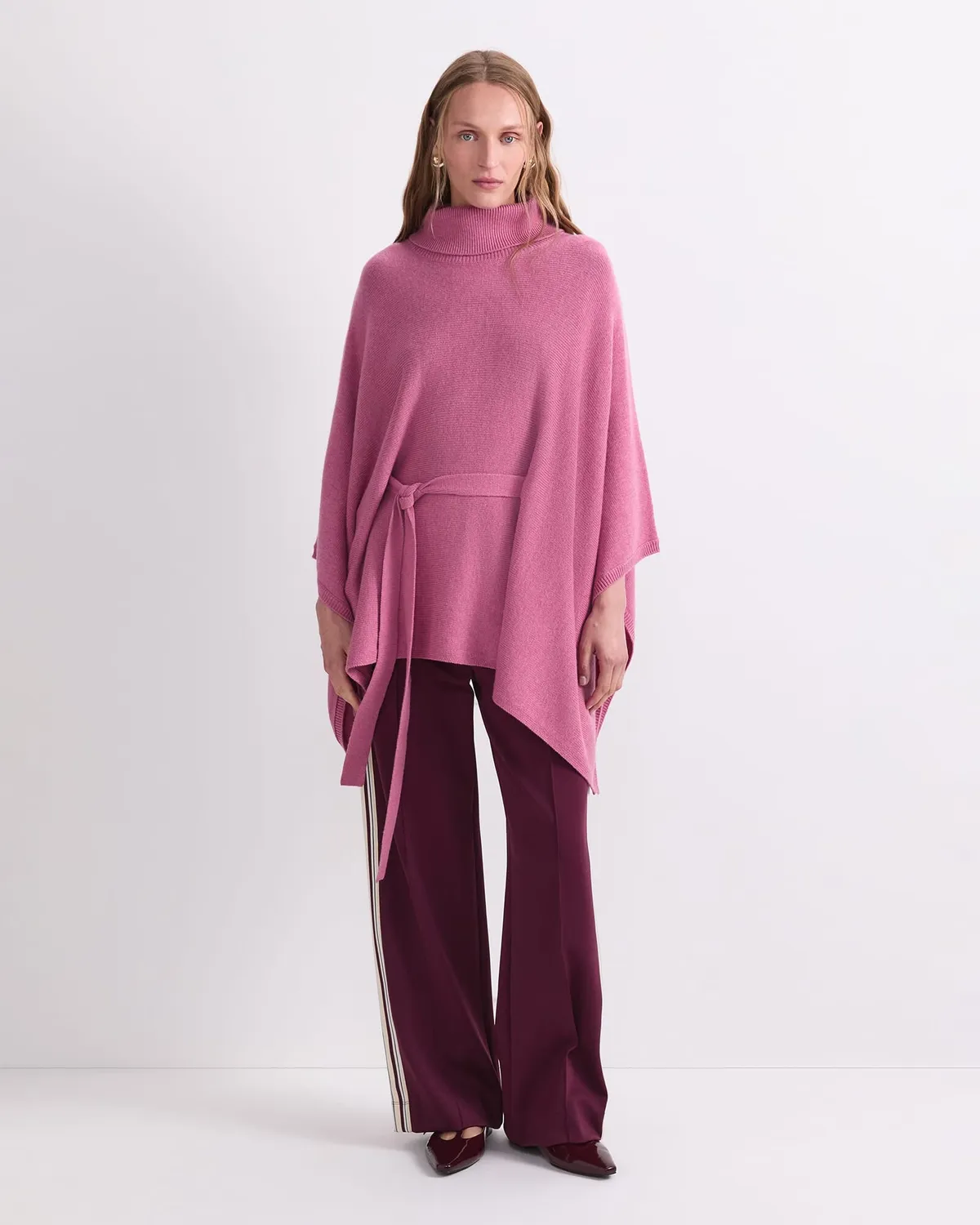 Sportscraft Sunshine poncho laine mérinos col roulé