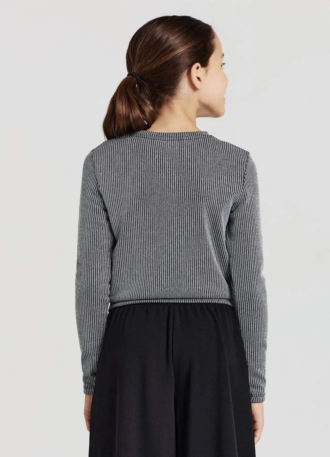 Calliope t-shirt fille côtelé nœud manches longues