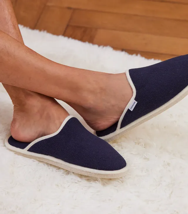 Cocorico Mules Homme Marine chaussons laine taille 42