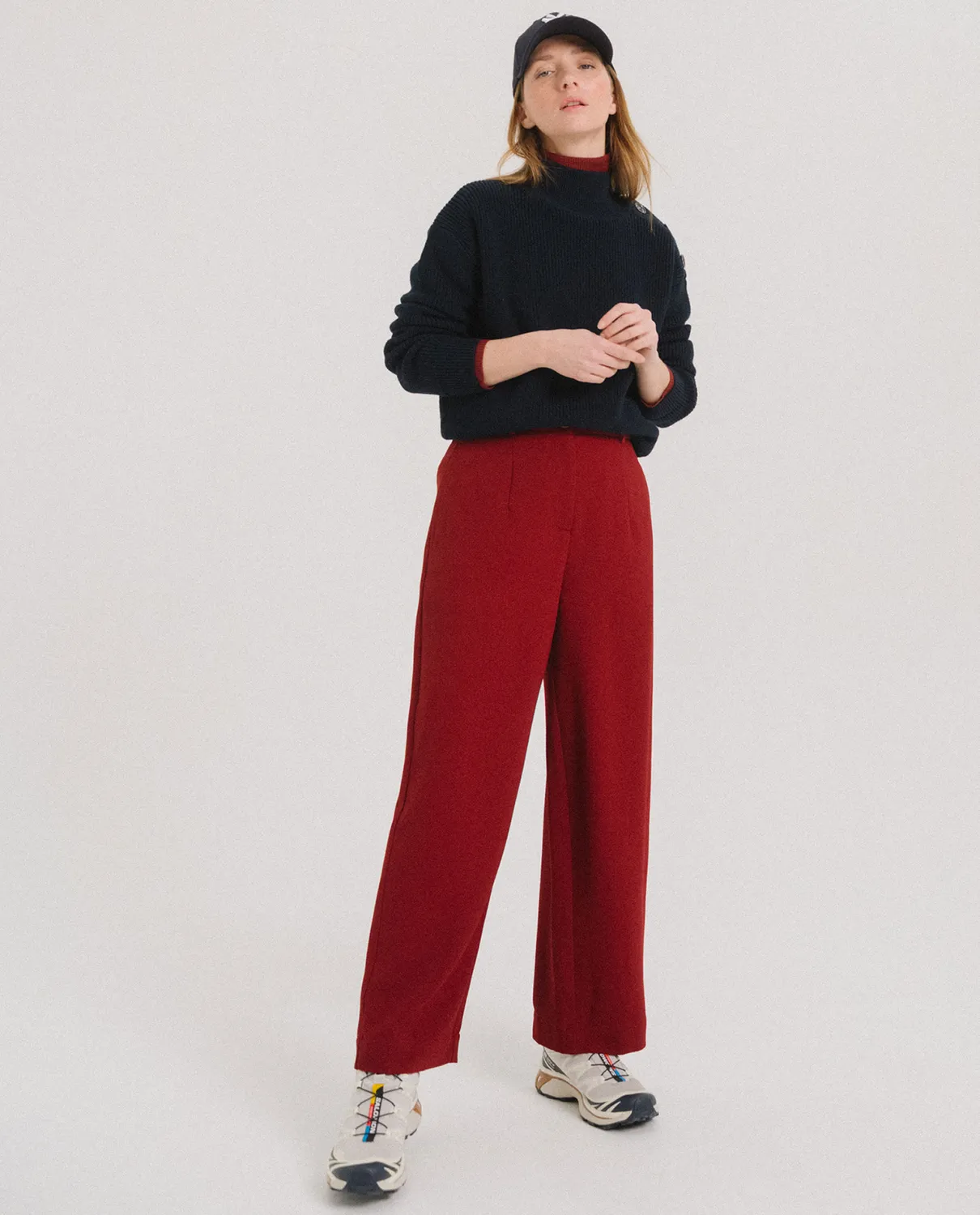 Tinsels Brando pantalon Cherry crêpe fluide