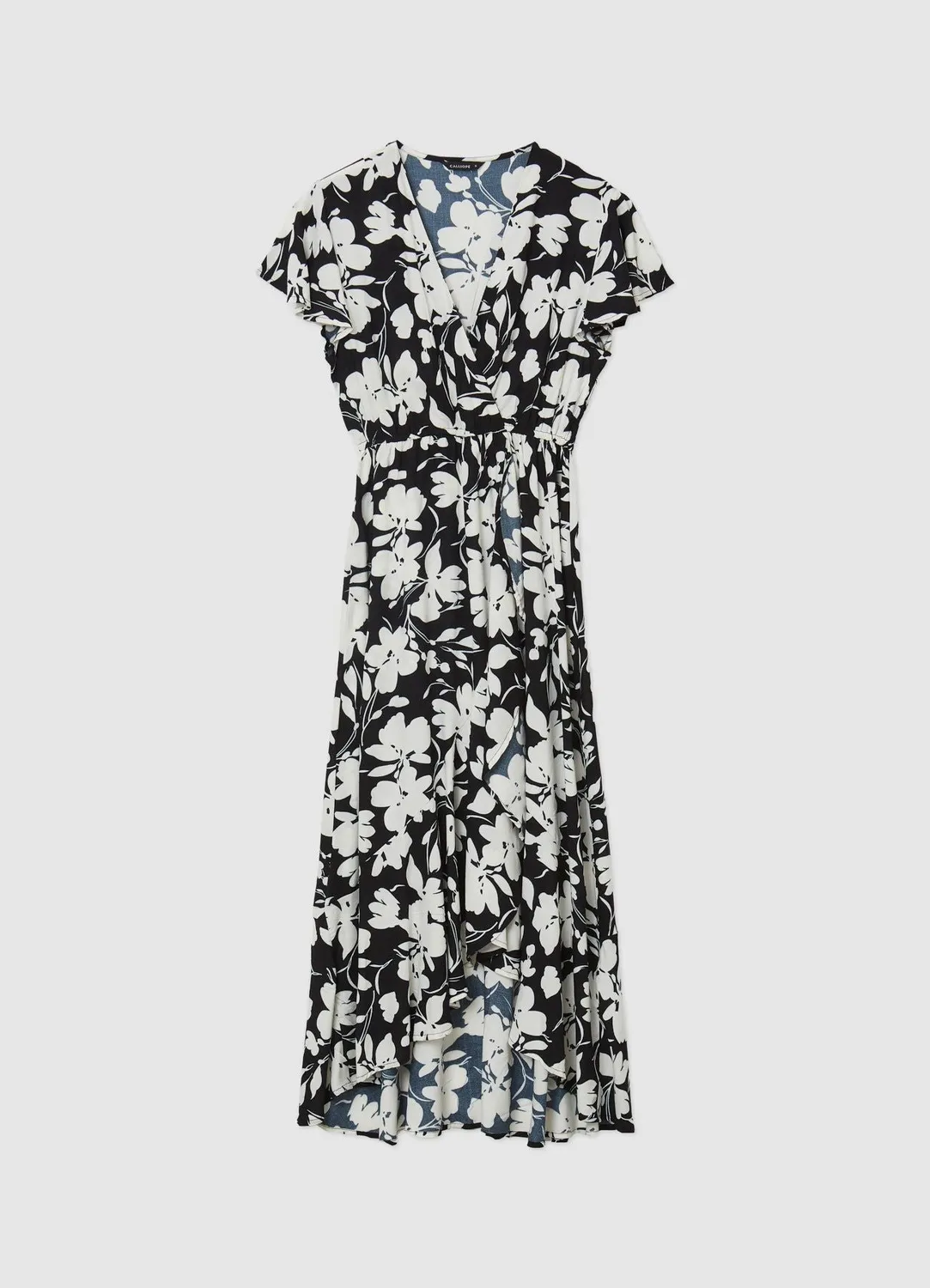 Calliope robe croisée femme fleurs bicolore
