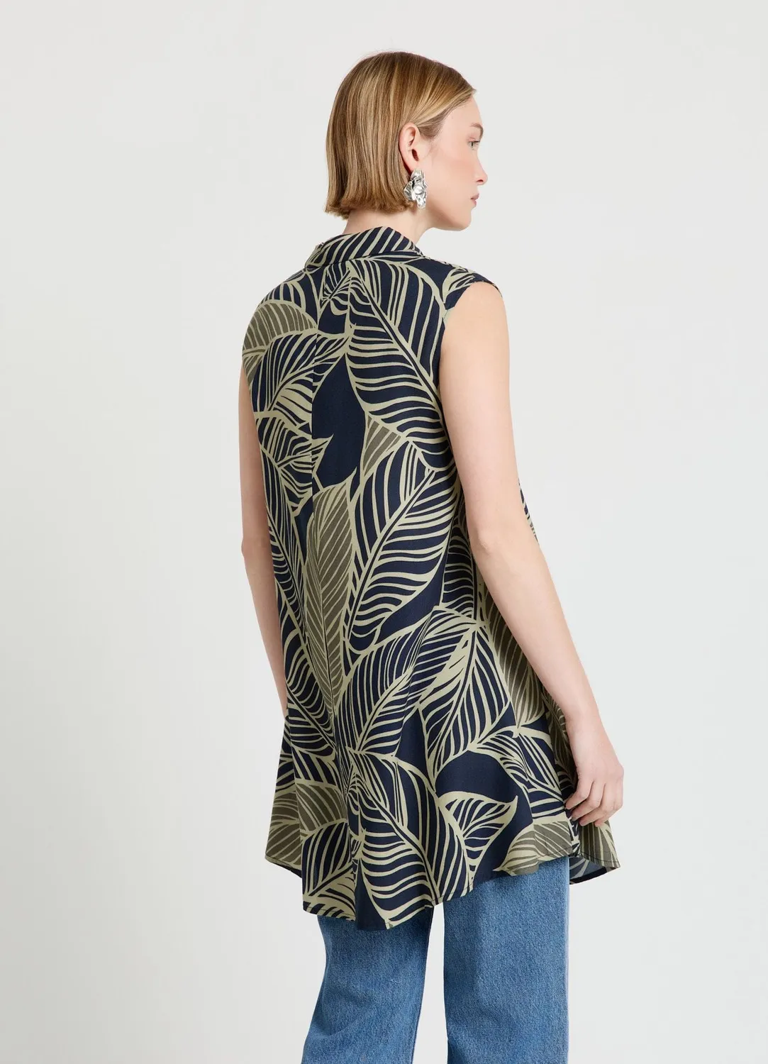 Calliope blouse sans manches femme paisley boutons