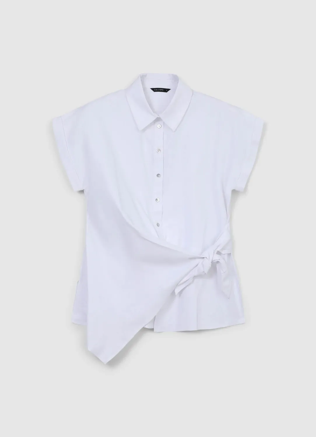 Calliope Nodo chemise femme manches courtes coton