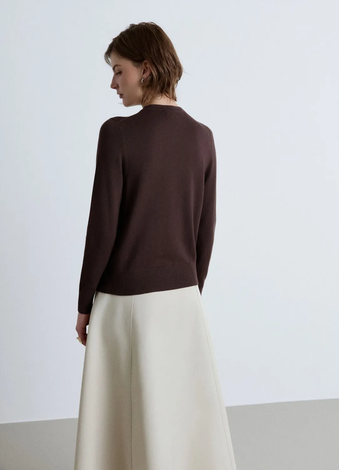 Calliope cardigan boutons femme col rond uni