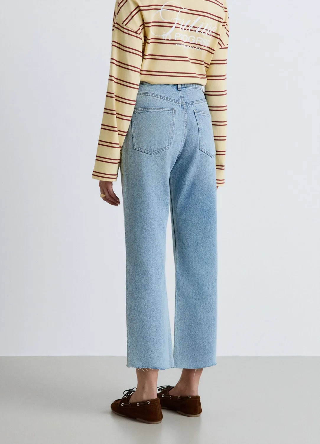 Calliope Straight Crop jean 42 taille haute droit