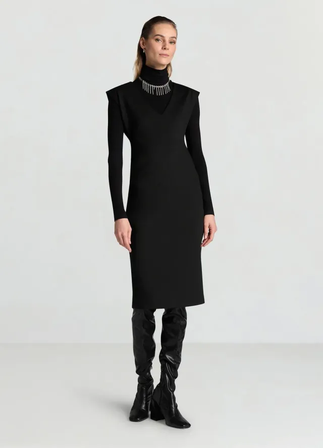 Calliope Atelier robe fourreau col V femme