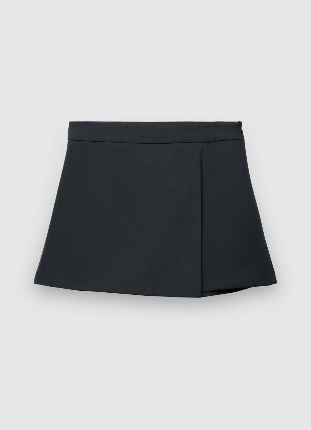 Calliope jupe-short unie femme zip latéral