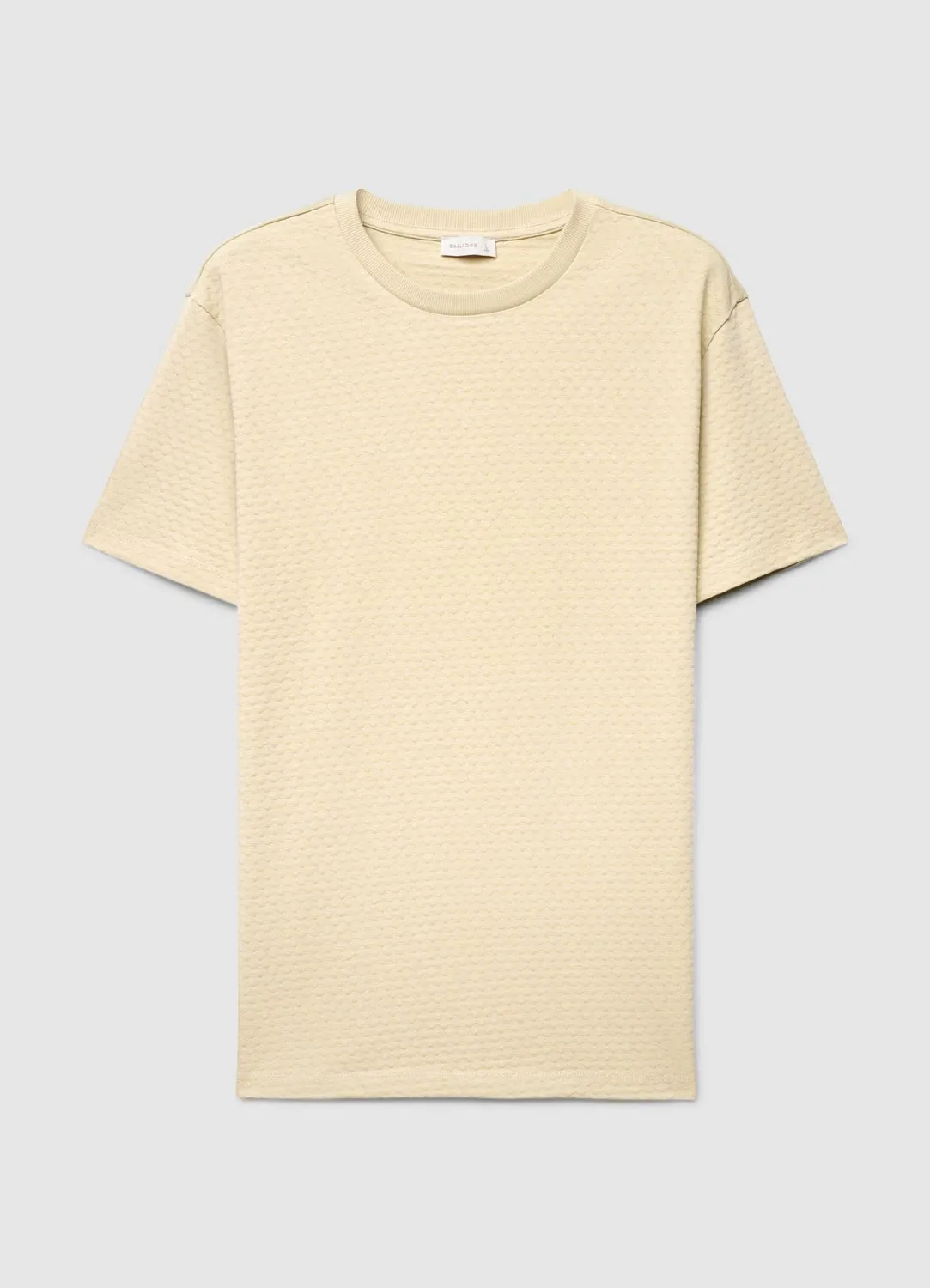 Calliope T-shirt homme à losanges en relief col rond
