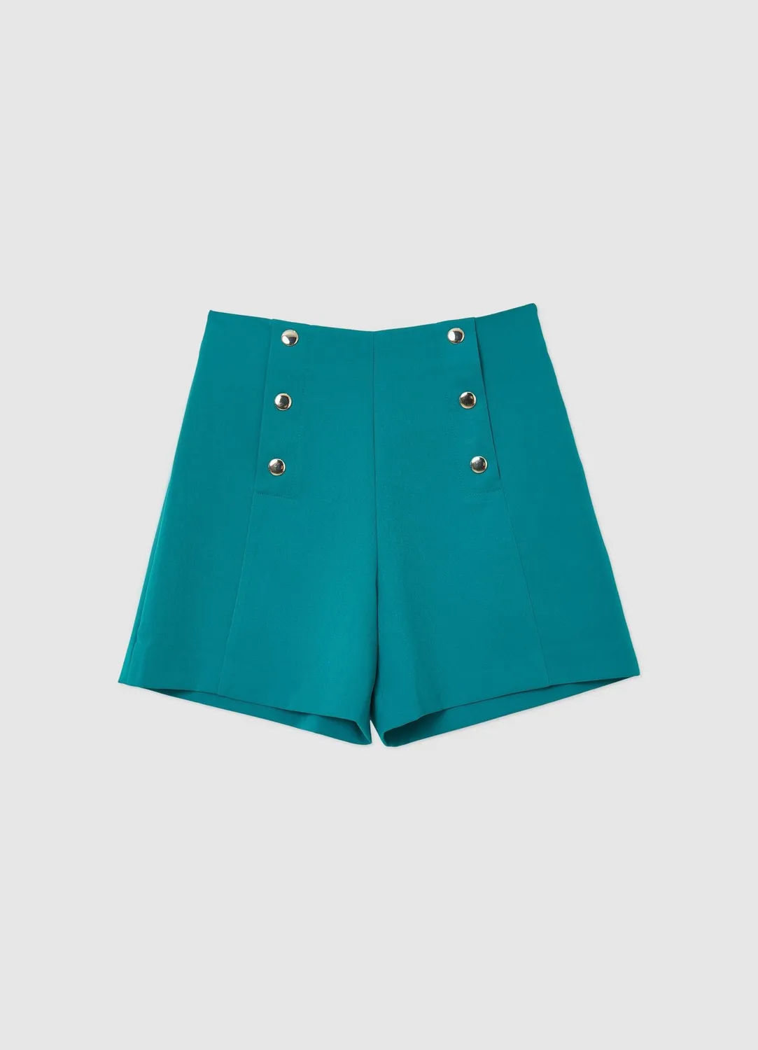 Calliope Oro short femme boutons dorés uni