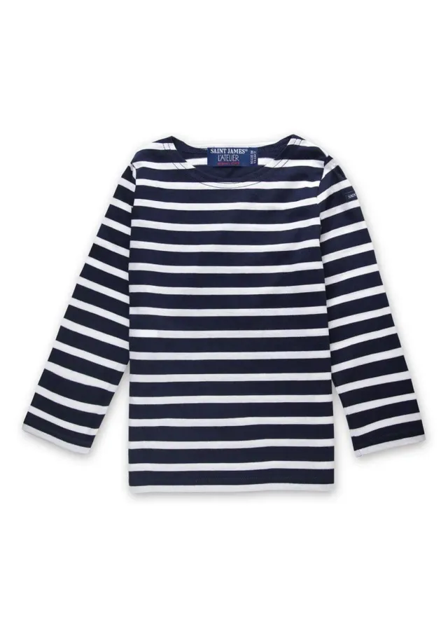 Saint James Minquiers marinière enfant Marine/Neige coton