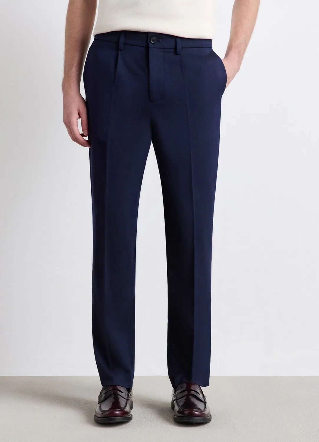 Calliope regular pinces pantalon homme droit