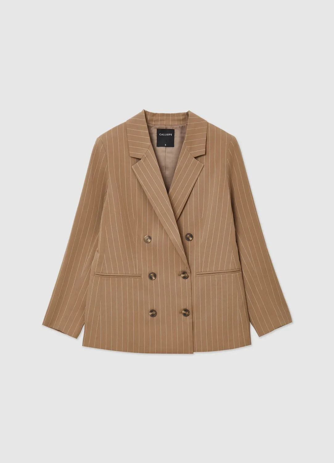Calliope veste double boutonnage rayures craie femme