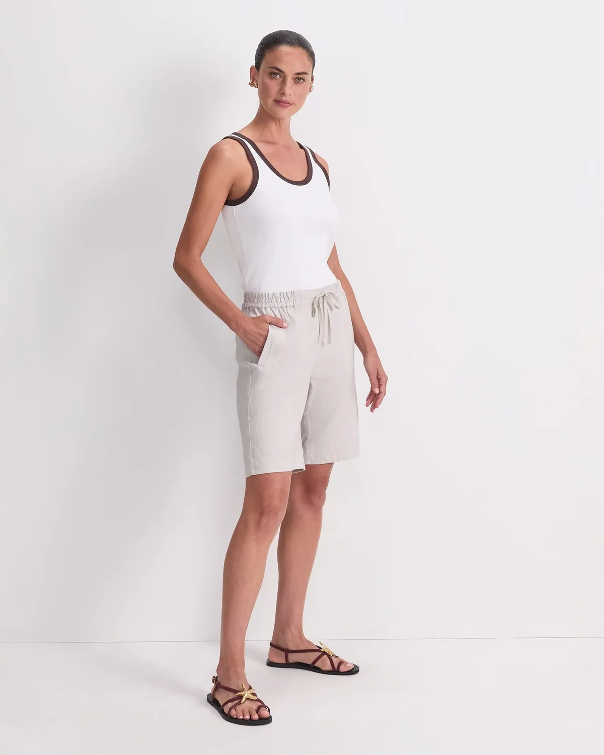 Sportscraft Rosa short lin femme mélange lin