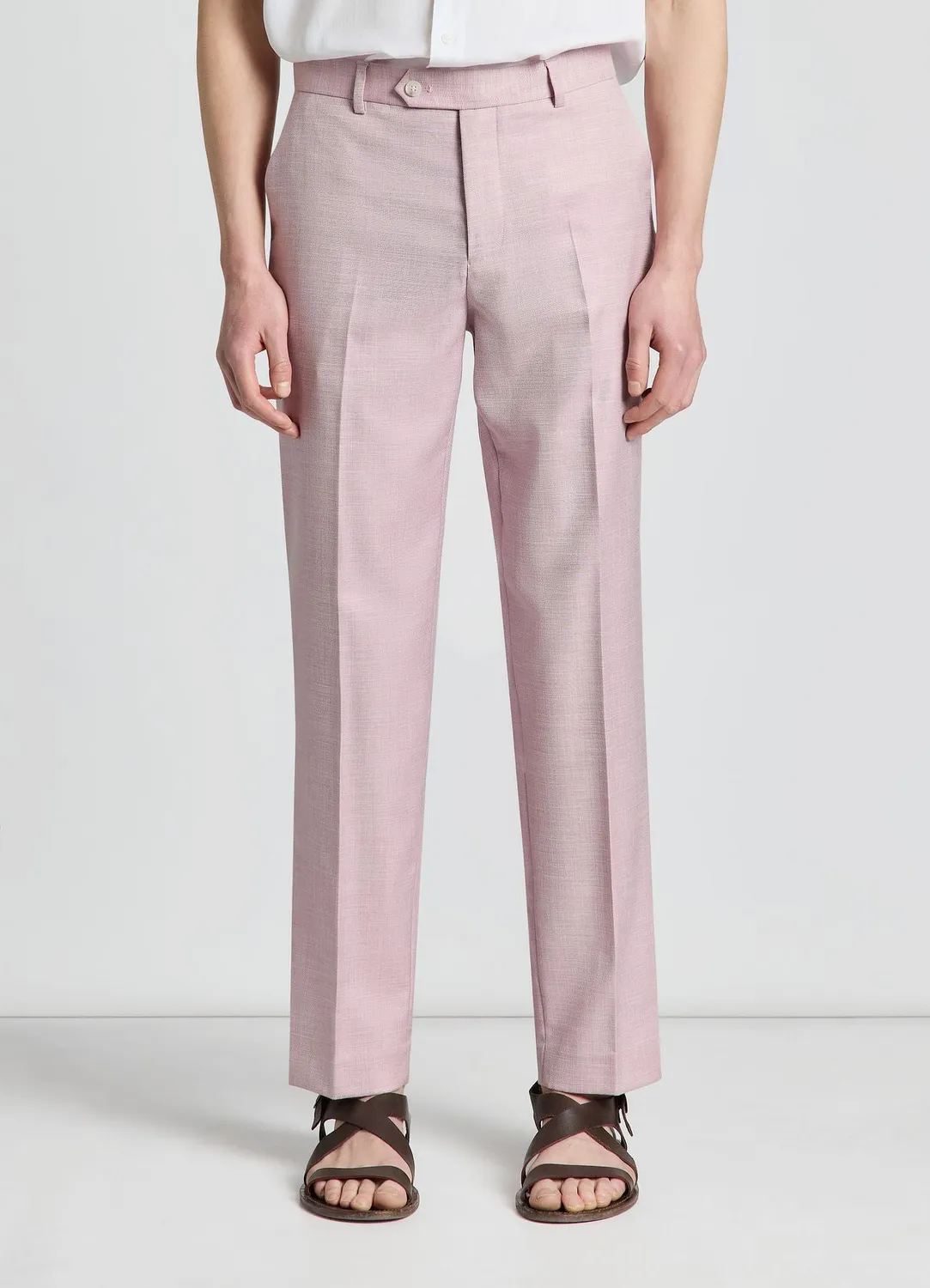 Calliope pantalon tailleur homme uni pli central bureau