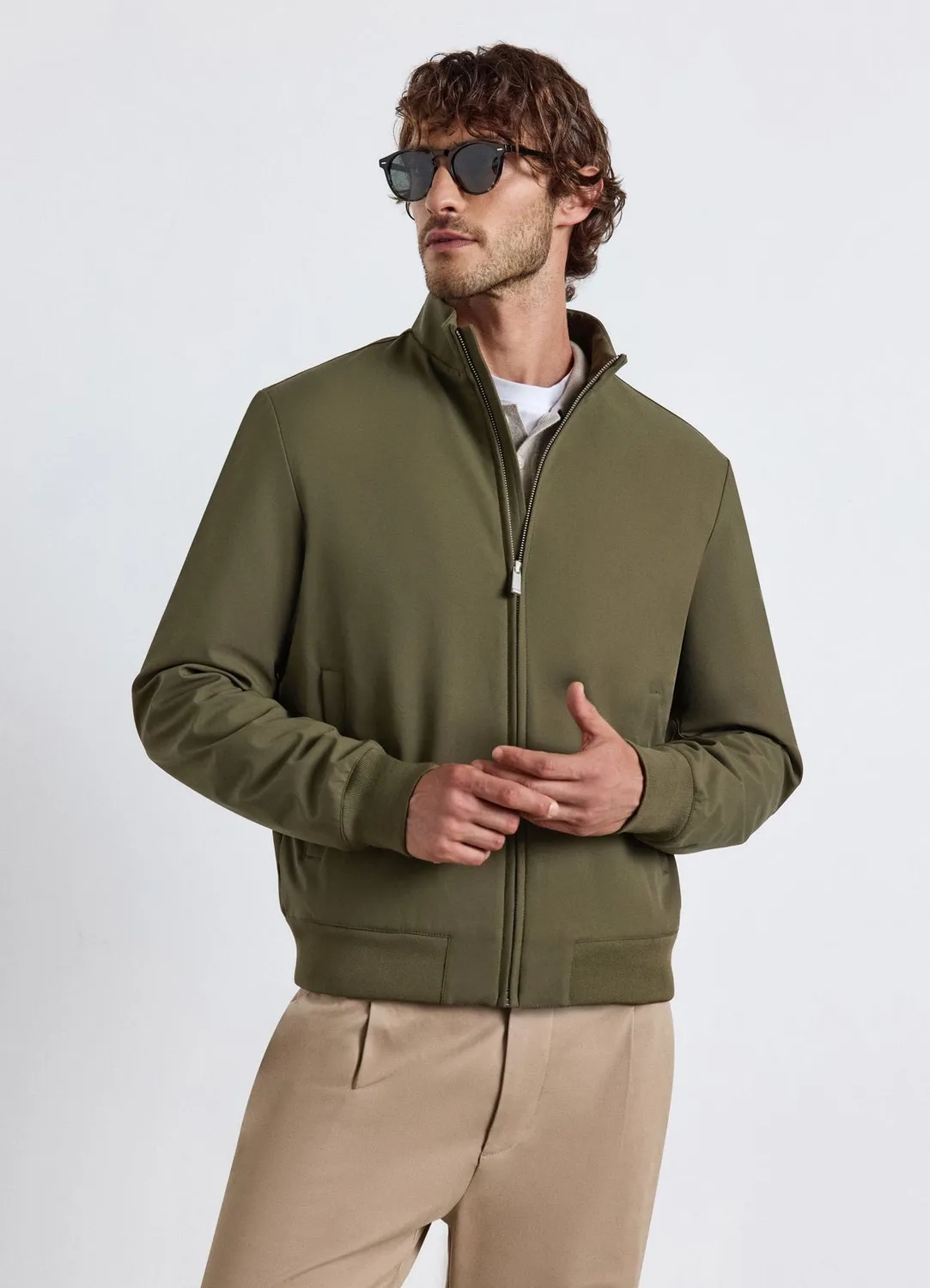 Calliope Bomber homme zip col montant uni
