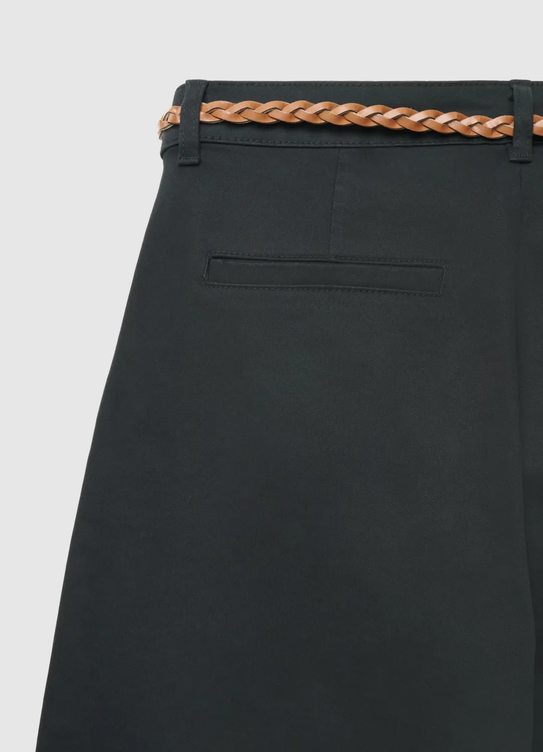 Calliope pantalon chino femme ceinture tressée