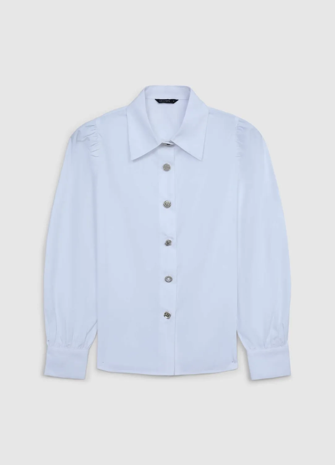 Calliope chemise boutons dorés femme manches longues