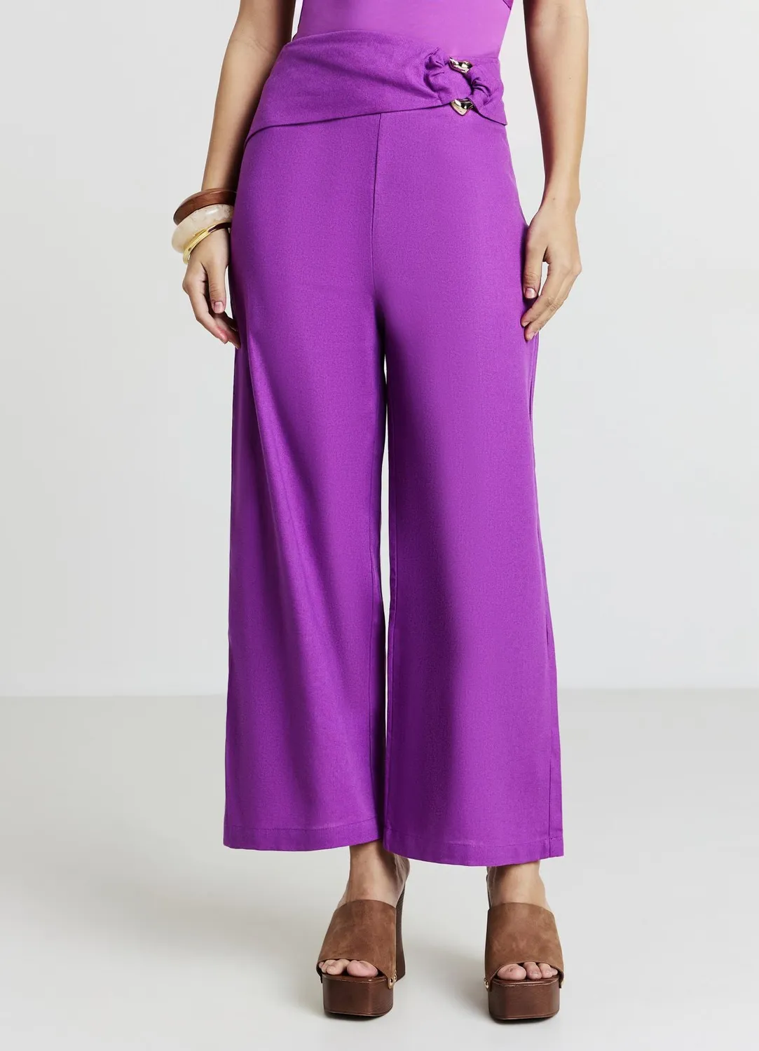 Calliope culotte boucle pantalon femme jambe large