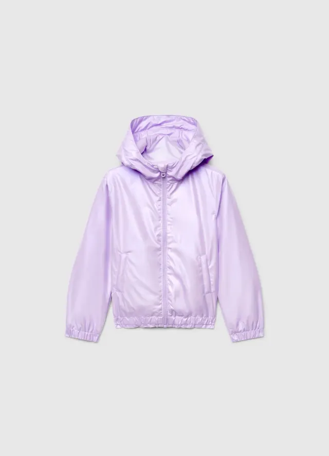 Calliope coupe-vent fille capuche zip effet laminé