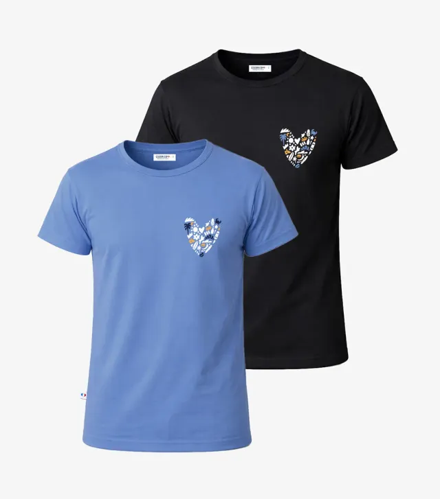 Cocorico Rêveur t-shirt pyjama homme pack x2 coton