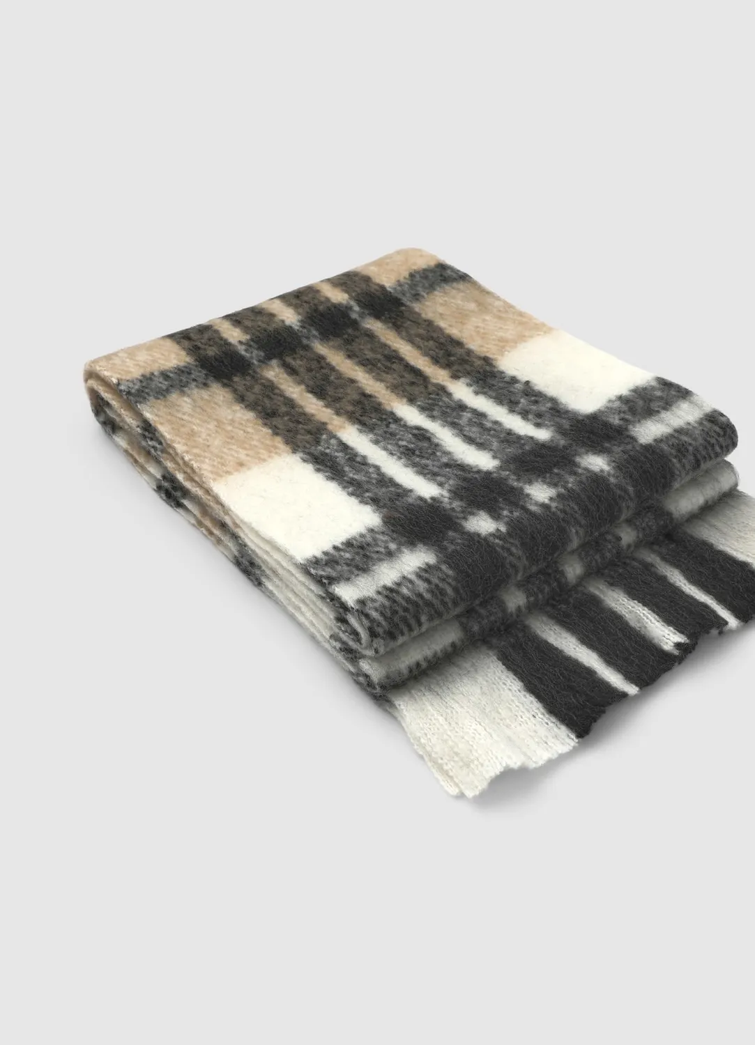 Calliope écharpe tartan femme 220x23 cm chaude