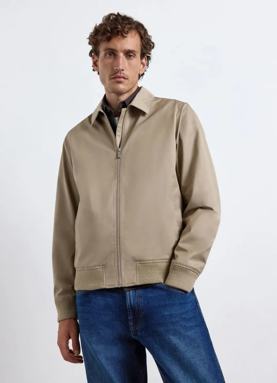 Calliope bomber zip col classique blouson uni
