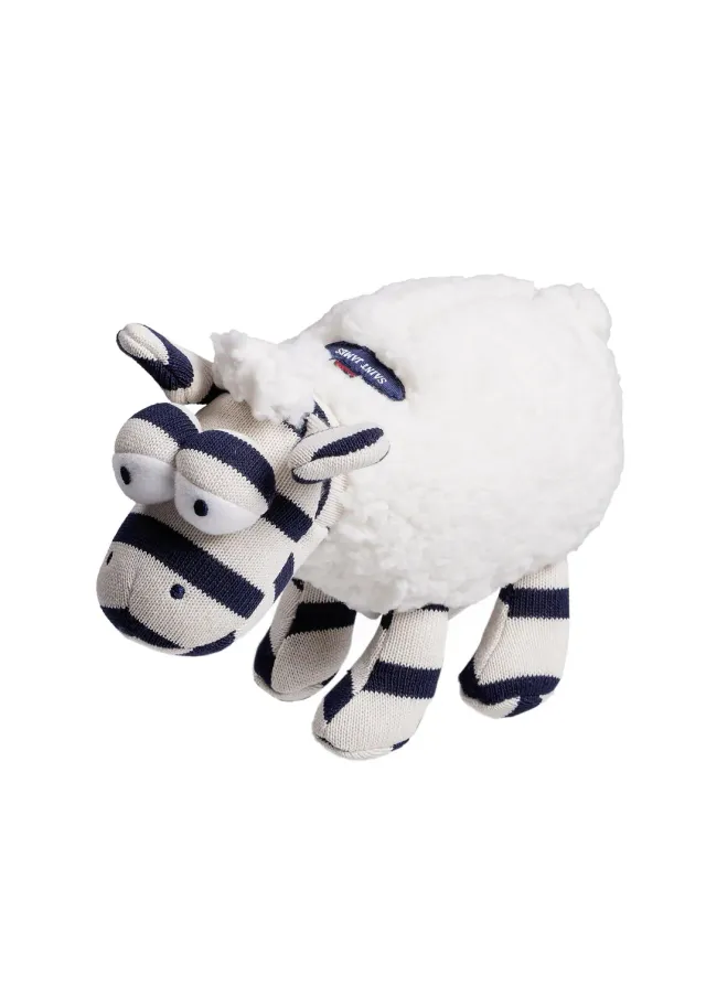 Saint James Mouton doudou écru marine tout doux