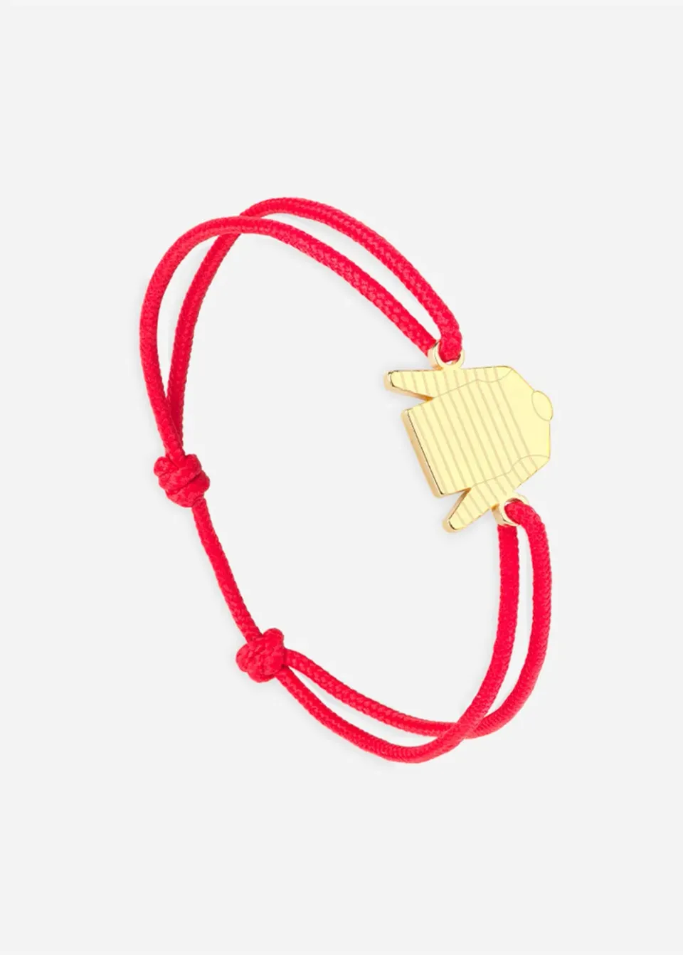 Saint James Marinière bracelet or rouge coton France