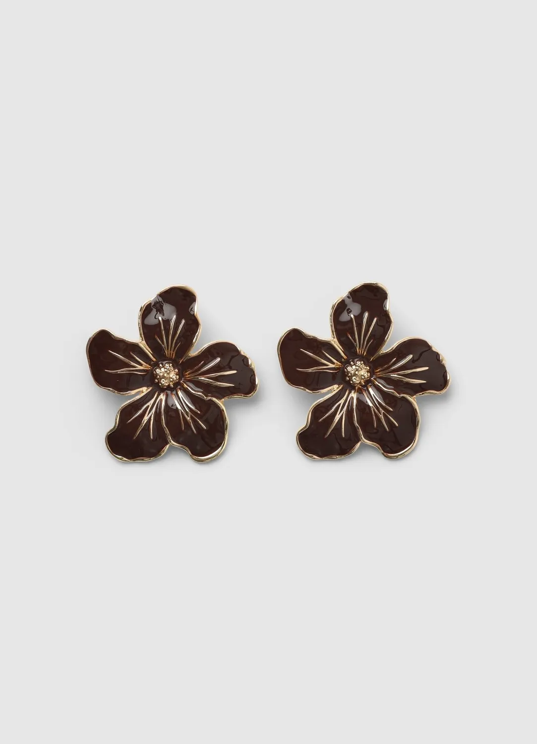 Calliope boucles d'oreilles fleur vernis brillant