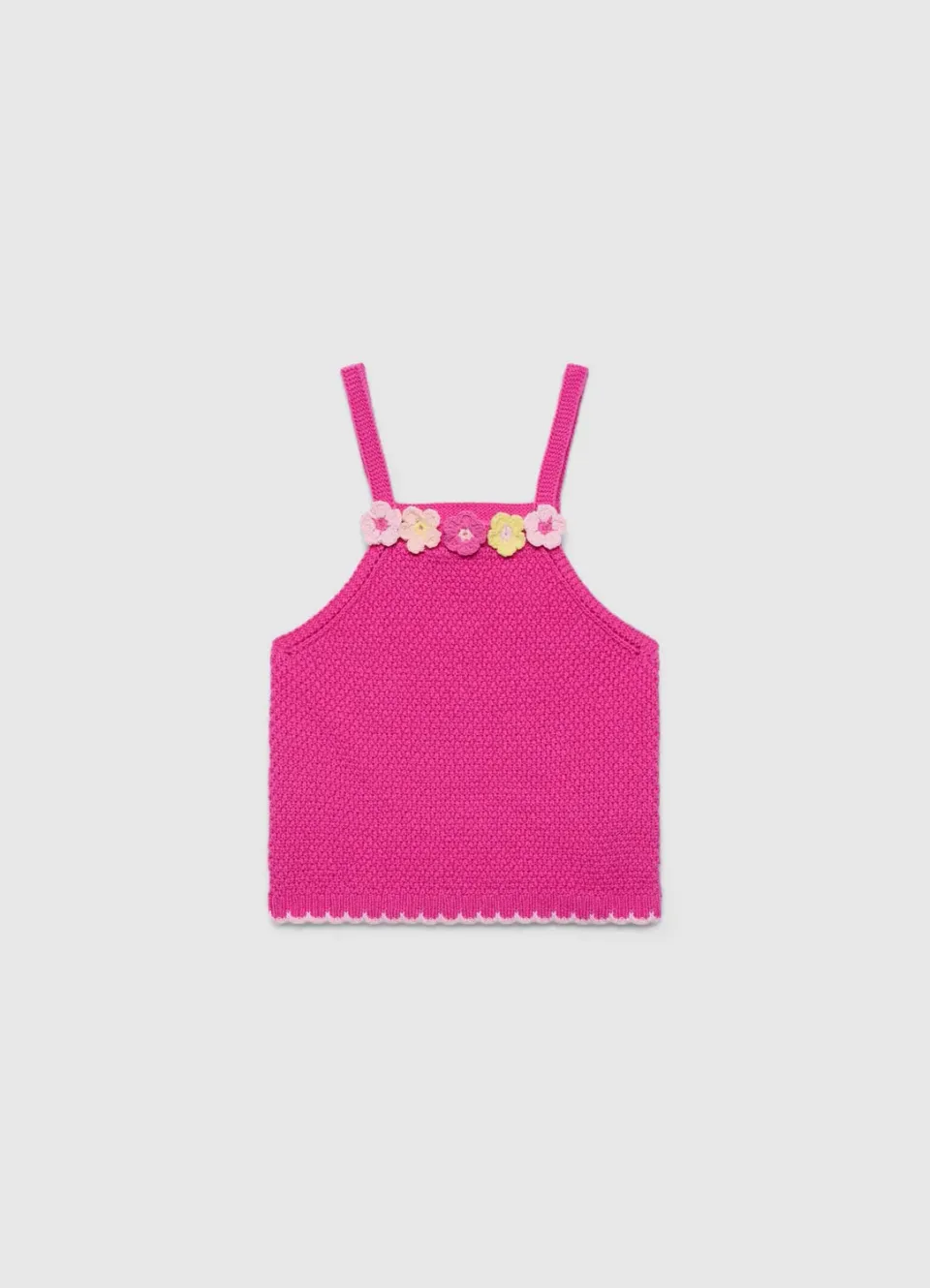 Calliope top fille crochet à fleurs bretelles