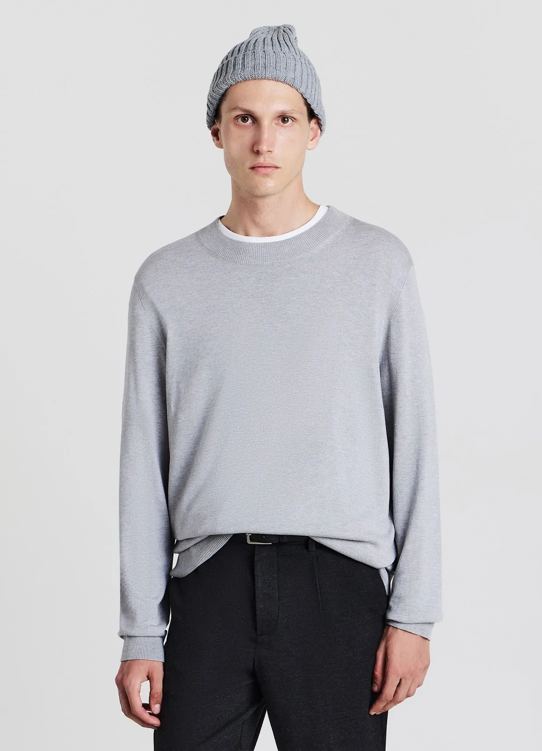 Calliope Maglia pull homme col rond uni